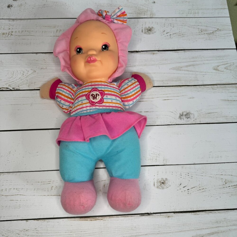 Baby First Kisses Baby Doll‎ With Pink & Blue Outfit - 12" Soft Plush Toy Talks